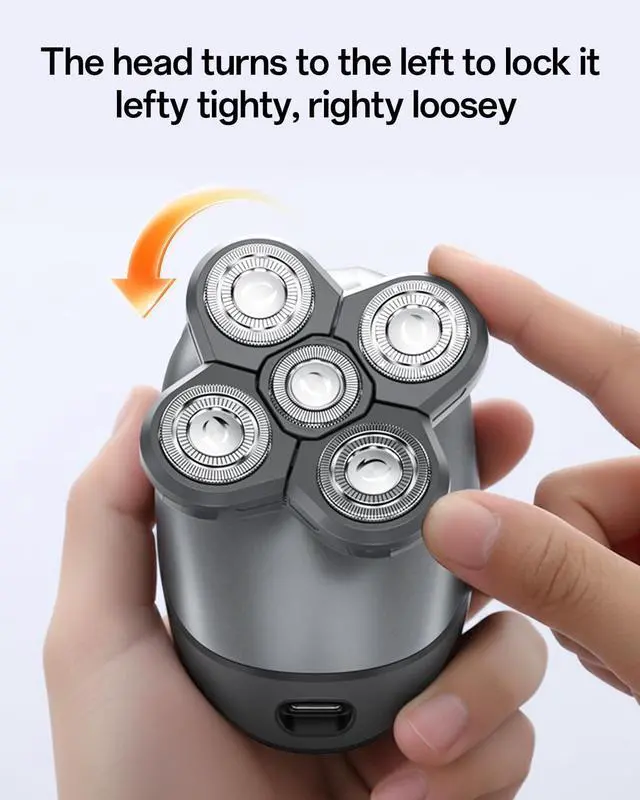 Alt view image 7 of 7 - Electric Razor for Men, 5-in-1 Multi-Function Electric Shavers for Men, IPX7 Waterproof Bald Head Shaver with LED Display, Rechargeable Beard Trimmer Body Hair Trimmer, Ideal Gifts for Husband (Black)