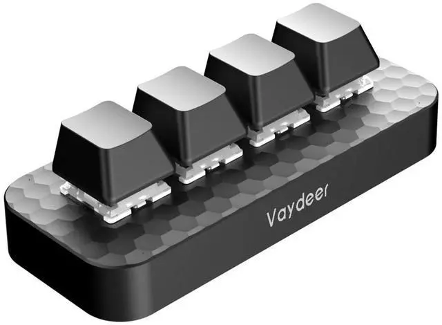 Main image of 4 Fully Programmable Keys with Floating Window and Macro Multifunctional Keypad, One-Handed Mechanical Keyboard Support NKRO, Hotkeys, One-Click Start, Compatible with iOS,Windows