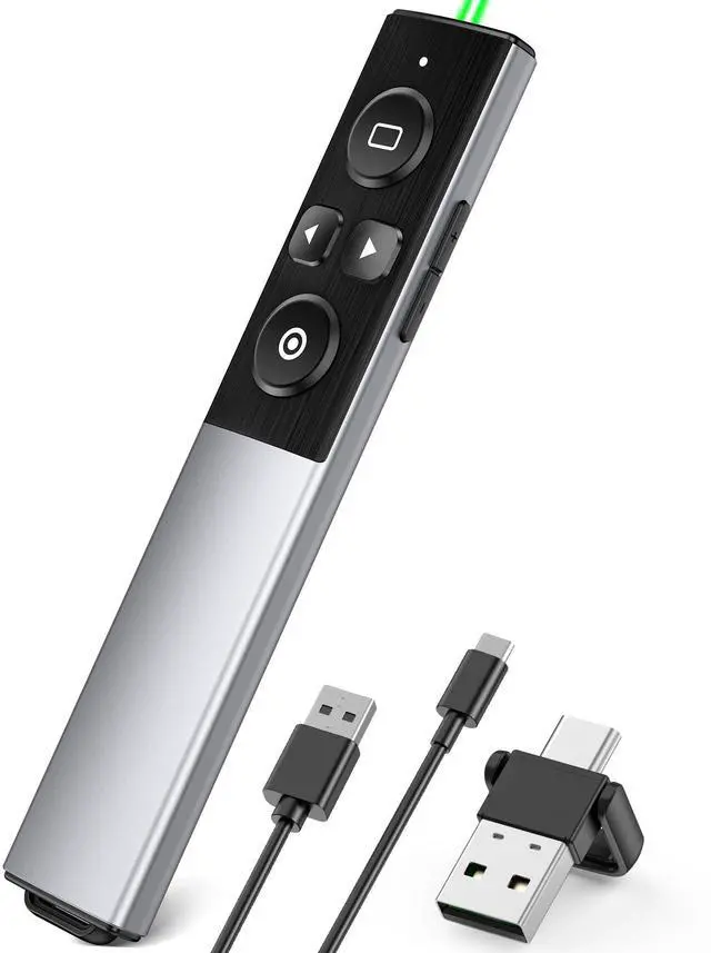 Main image of Wireless Presentation Clicker- Clicker for Powerpoint Presentations- Rechargeable Presentation Remote, Slide Advancer for Keynote/PPT/Mac/PC/Laptop