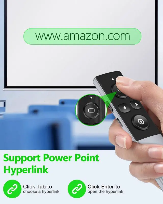 Alt view image 7 of 7 - Wireless Presentation Clicker- Clicker for Powerpoint Presentations- Rechargeable Presentation Remote, Slide Advancer for Keynote/PPT/Mac/PC/Laptop