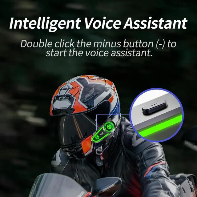 Alt view image 6 of 7 - Motorcycle Helmet Speakers Helmet Bluetooth Headset Headphone Automatic Answer Music Control,120 Hours Playing time High Sound Quality System Ultra Thin Cycling/Skiing/Riding 1200 mAh Battery