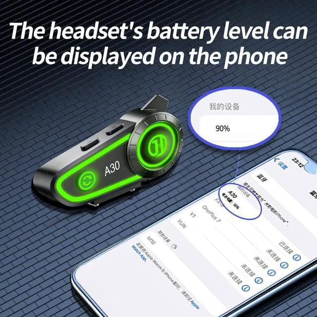 Alt view image 7 of 7 - Motorcycle Helmet Speakers Helmet Bluetooth Headset Headphone Automatic Answer Music Control,120 Hours Playing time High Sound Quality System Ultra Thin Cycling/Skiing/Riding 1200 mAh Battery