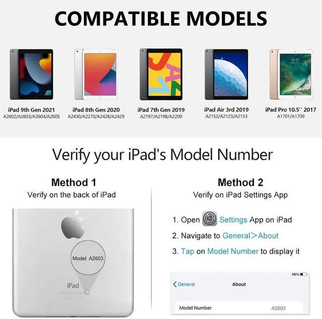 Alt view image 2 of 7 - for iPad 9th Generation Case with Keyboard 10.2 Inch, Detachable Wireless Bluetooth Keyboard Case with Pencil Holder for iPad 9th/8th/7th, for iPad Air 3rd Gen/Pro 10.5 inch (Gray)