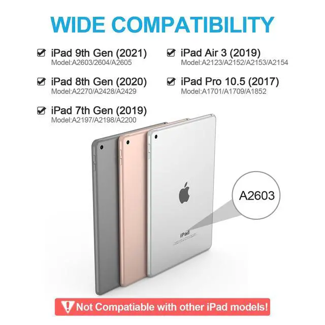 Alt view image 2 of 7 - Keyboard Case for iPad 9/8/7th Gen, 10.2 inch, Detachable Bluetooth Keyboard, Pink