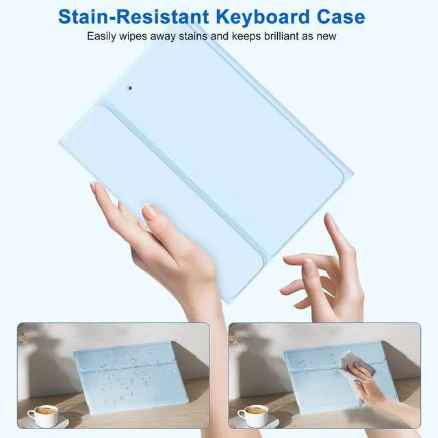 Alt view image 7 of 7 - for iPad 9th Gen 2021 Case with Keyboard 10.2 inch, for iPad 8th Gen 2020/7th Gen 2019/Air 3/Pro 10.5 Keyboard Case, Detachable Wireless Bluetooth Keyboard with Pencil Holder for iPad 2021 9th