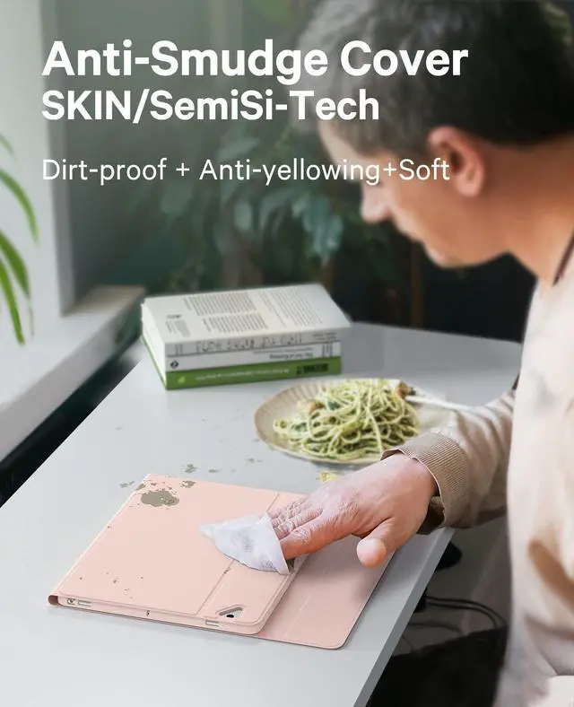 Alt view image 3 of 7 - Keyboard Case for iPad 9th Generation 10.2", iPad 8th/ 7th/Air 3, Detachable Wireless Keyboard Case for Pro 10.5 inch, 7 Color Backlit, Stain-Resistant Cover, 2 BT Connection, Pink