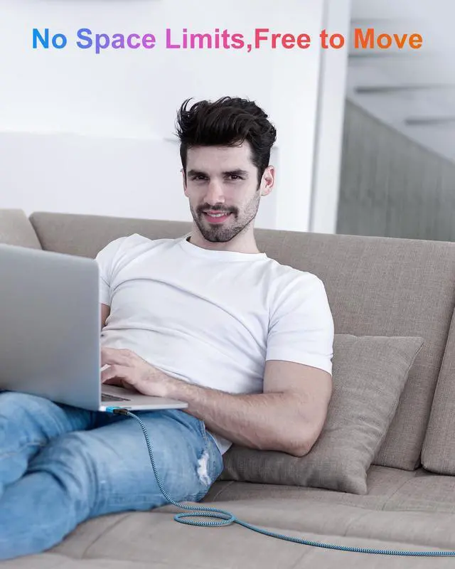 Alt view image 6 of 7 - USB-C to Magnetic 3 Cable 6 Feet, 140W Fast MacBook Air Charger Cord Apple MagSafe 3 Cable for MacBook Air 15''/13'' M4 2025, M3 2024, M2-2023/2022, Mac Book Pro 16"/14" M4 2024, M22023, M1 2021