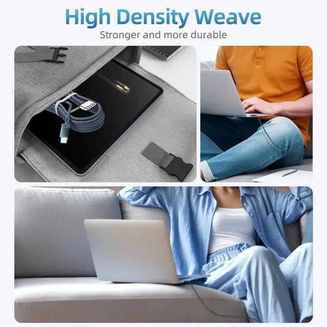 Alt view image 7 of 7 - 140W USB C to Magnetic 3 Safe Charging Cable(2 M/6.6 ft)for M5/M4/M3/M2 MacBook Pro Air Charger Cord for MacBook Pro (16"/14"2025/2024/2023/2021), Air (15"/13"M4 2025, M3 2024, M2 2023/2022)Blue