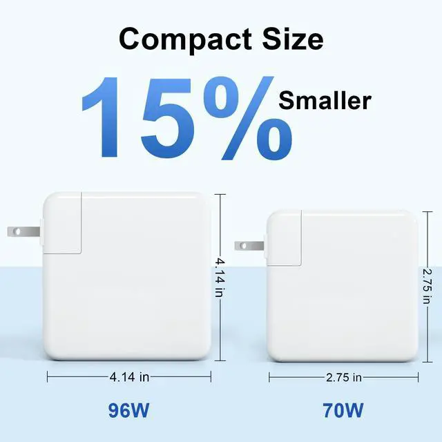 Alt view image 5 of 6 - 70W Charger for Mac Book Air 15 13 Inch Mac Book Pro14 Inch M4 M3 M2 M1 2025 2024 2023 2022 2021,USB-C to Mag 3 Power Adapter,Include 6.6ft 5A USB-C to Mag 3 Cable