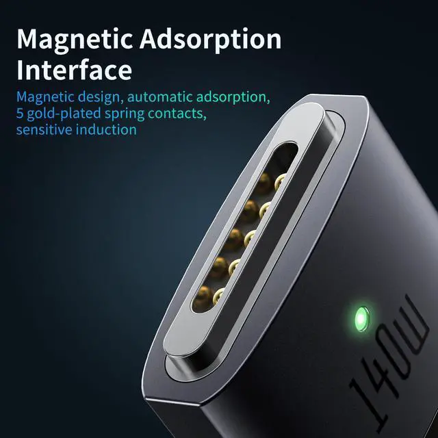 Alt view image 6 of 7 - 140W USB C to Magnetic 3 Cable, MacBook Air Charger Mag-Safe Cable Compatible with MacBook Pro/Air M1 M2 M3(2021-2024 14"&16")-6.6ft