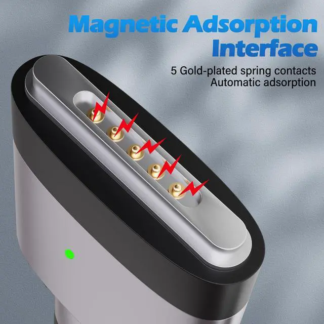 Alt view image 3 of 7 - USB C to Magnetic 3 Cable 6 FT for M4 MacBook Air Pro Charger,140W Magnetic Safe 3 Fast Charging Cable with Type C Adapter for MacBook Air (15''/13'' M4 2025,M3 2024, M2 2023),Pro (16"/14" 2024/2023)