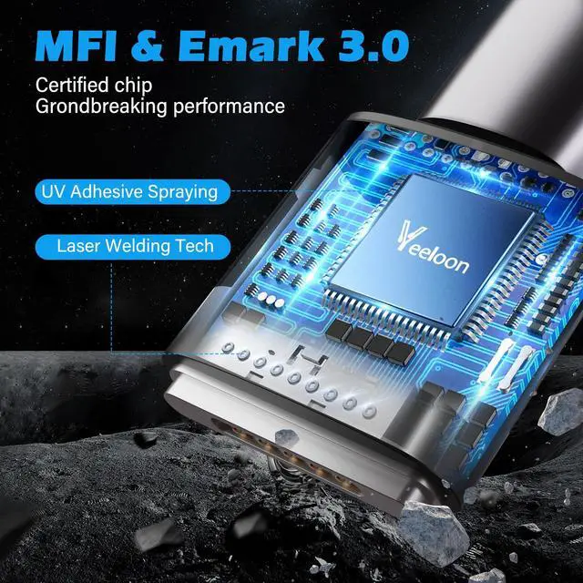 Alt view image 2 of 7 - USB C to Magnetic 3 Cable 6 FT for M4 MacBook Air Pro Charger,140W Magnetic Safe 3 Fast Charging Cable with Type C Adapter for MacBook Air (15''/13'' M4 2025,M3 2024, M2 2023),Pro (16"/14" 2024/2023)