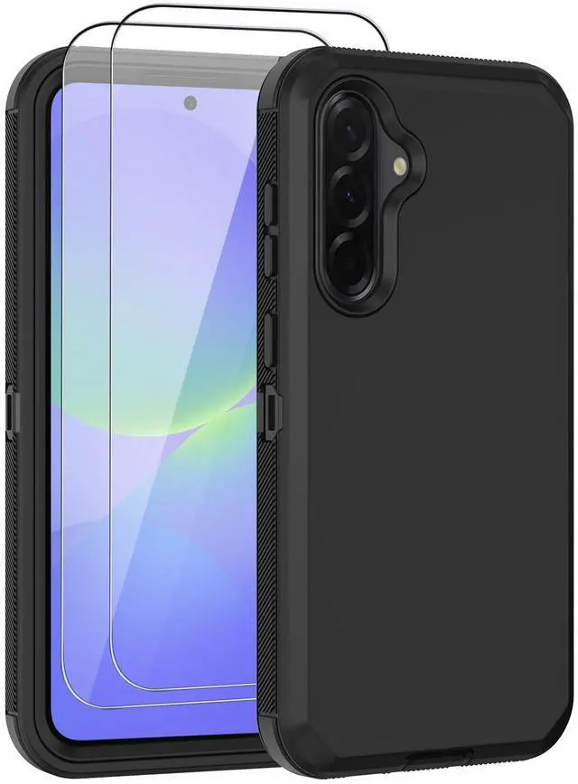 Main image of for Samsung Galaxy A36 5G Case, with 2 Screen Protector Heavy Duty Drop Protection, Full Body Rugged Shockproof Dust-Proof Protective Phone Cover for Samsung Galaxy A36 5G (Black)