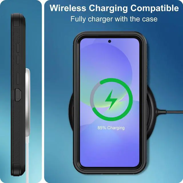 Alt view image 6 of 7 - for Samsung Galaxy A36 5G Case, with 2 Screen Protector Heavy Duty Drop Protection, Full Body Rugged Shockproof Dust-Proof Protective Phone Cover for Samsung Galaxy A36 5G (Black)