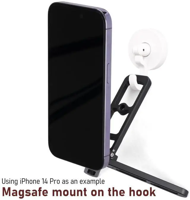Alt view image 5 of 7 - MagSafe Compatible Pocket-Sized Tripod - Sturdy Magnetic Hold, Height-Adjustable for MagSafe Phones, Ideal for Vlogging
