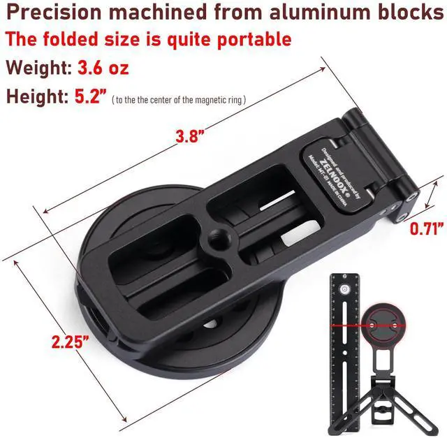 Alt view image 7 of 7 - MagSafe Compatible Pocket-Sized Tripod - Sturdy Magnetic Hold, Height-Adjustable for MagSafe Phones, Ideal for Vlogging