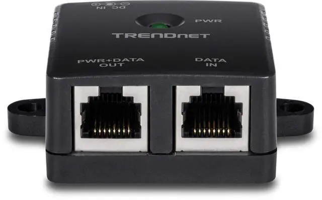 Alt view image 7 of 7 - Gigabit Power Over Ethernet Injector, Full Duplex Gigabit Speeds, 1 x Gigabit Ethernet Port, 1 x PoE Gigabit Ethernet Port, Network Devices Up to 100M (328 ft), 15.4W, Black, TPE-113GI