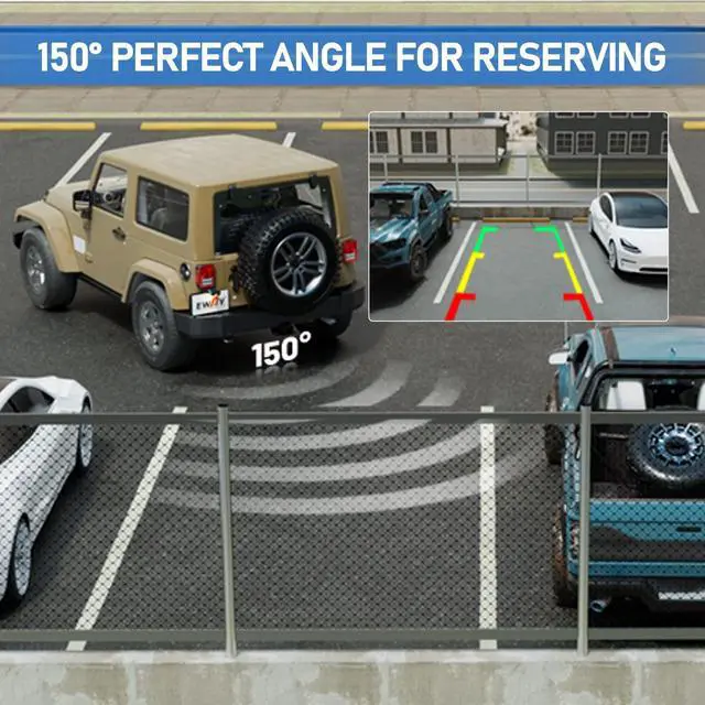 Alt view image 3 of 7 - Safety License Plate Backup Reverse Camera for Jeep Wrangler JK JKU 2007-2018 Rear View Cameras Waterproof Easy Mount W/Parking Line Removable