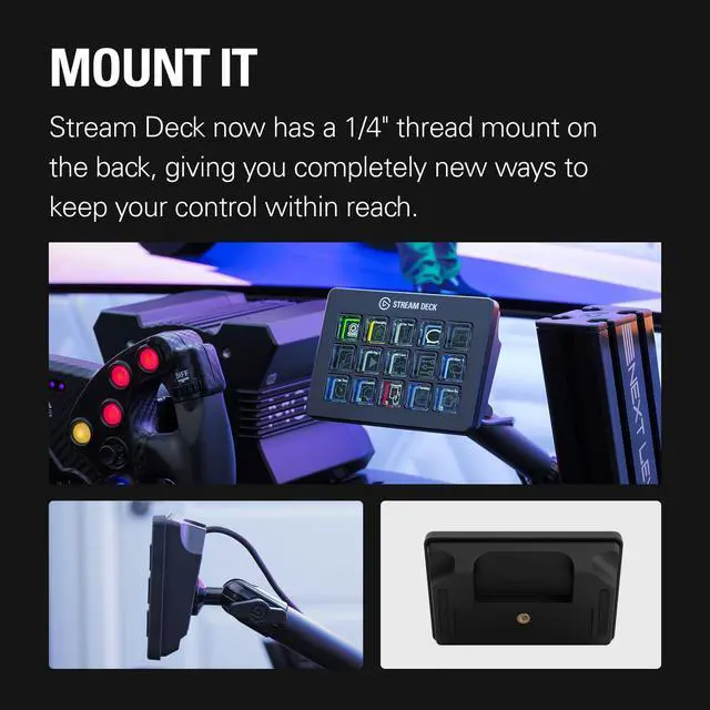 Alt view image 5 of 7 - Elgato Stream Deck Scissor KeysWorkflow Controller with Customizable Macro Keys for OBS, Twitch, Discord, Teams, Photoshop, and MoreUSB-C, Windows 10, macOS 13 or Later