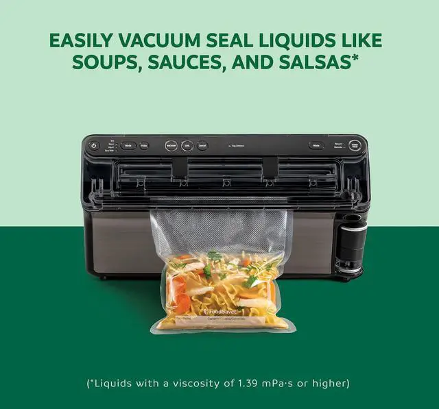 Alt view image 3 of 7 - FoodSaver Elite All-in-One Liquid+ Vacuum Sealer with Bags