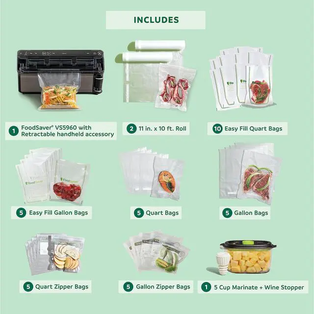 Alt view image 7 of 7 - FoodSaver Elite All-in-One Liquid+ Vacuum Sealer with Bags