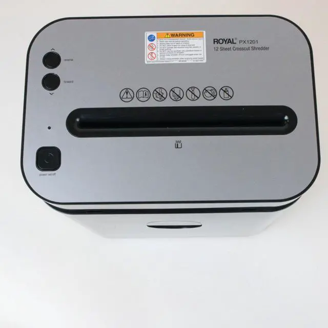 Alt view image 11 of 14 - PX1201 Cross Cut Shredder 12 Per Pass - for shredding Paper, CD, Credit Card, DVD