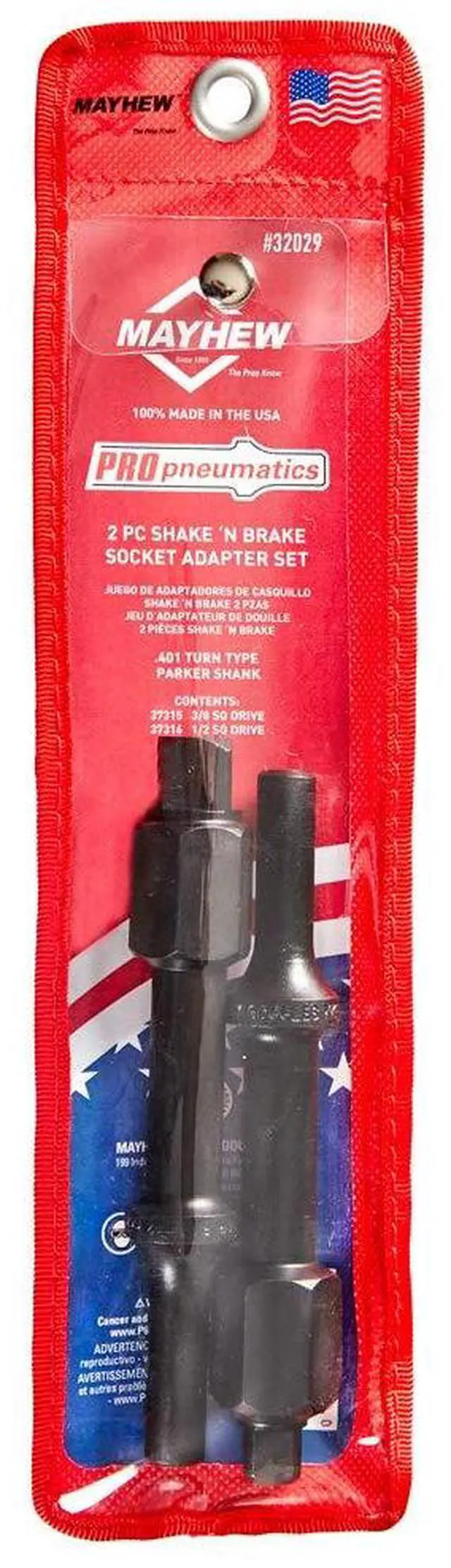 Main image of Mayhew Tools 32029 Pneumatic Bolt Breaker Socket, 2-Piece Set, Black Oxide Finish