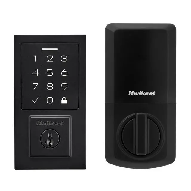 Main image of Kwikset SmartCode 270 Keyless Entry Electronic Touchpad Deadbolt Door Lock with Auto-Lock, Custom User Codes, Advanced Security in Matte Black Contemporary