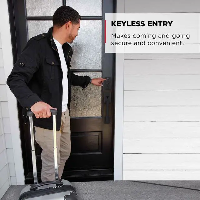 Alt view image 3 of 7 - Kwikset SmartCode 270 Keyless Entry Electronic Touchpad Deadbolt Door Lock with Auto-Lock, Custom User Codes, Advanced Security in Matte Black Contemporary