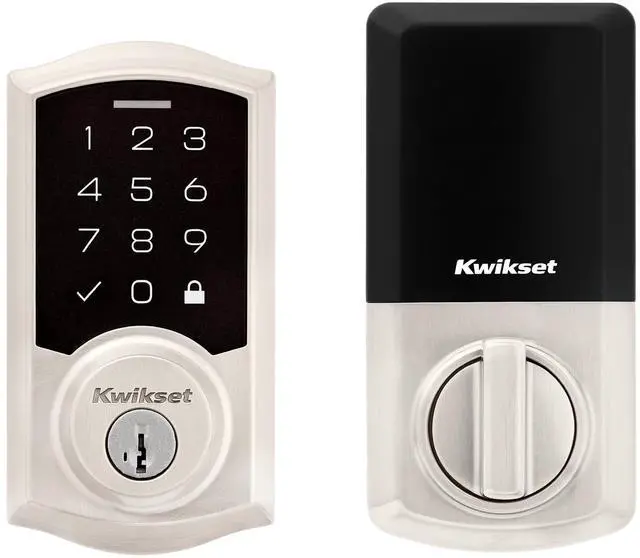Main image of Kwikset SmartCode 270 Keyless Entry Electronic Touchpad Deadbolt Door Lock with Auto-Lock, Custom User Codes, Advanced Security in Satin Nickel Traditional