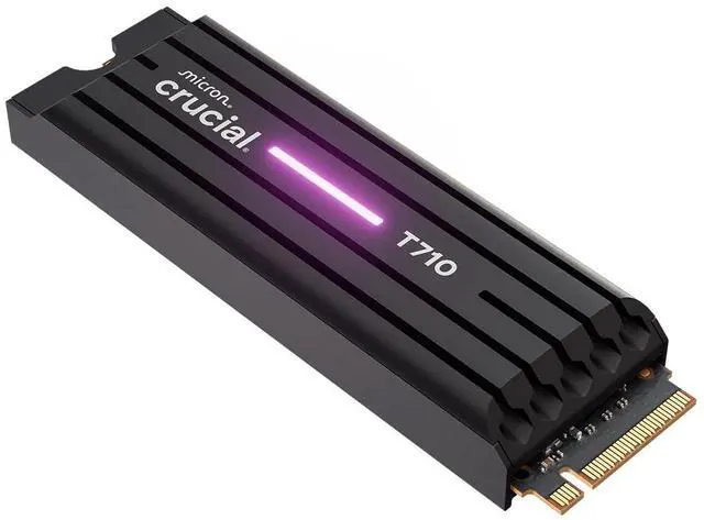 Main image of Crucial T710 PCIe Gen5 NVMe 1TB SSD Heatsink, Up to 14,900 MB/s, Laptop & Desktop Compatible (PC), for Creatives and Hardcore Gamers, Solid State Drive, Includes 1Mo Adobe CC CT1000T710SSD5-01