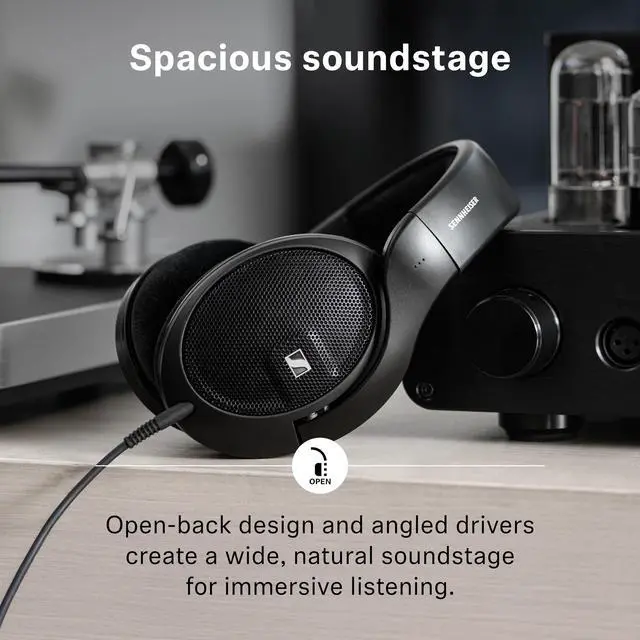 Alt view image 3 of 7 - HD 560S Open-Back Over-Ear Wired Headphones, Black