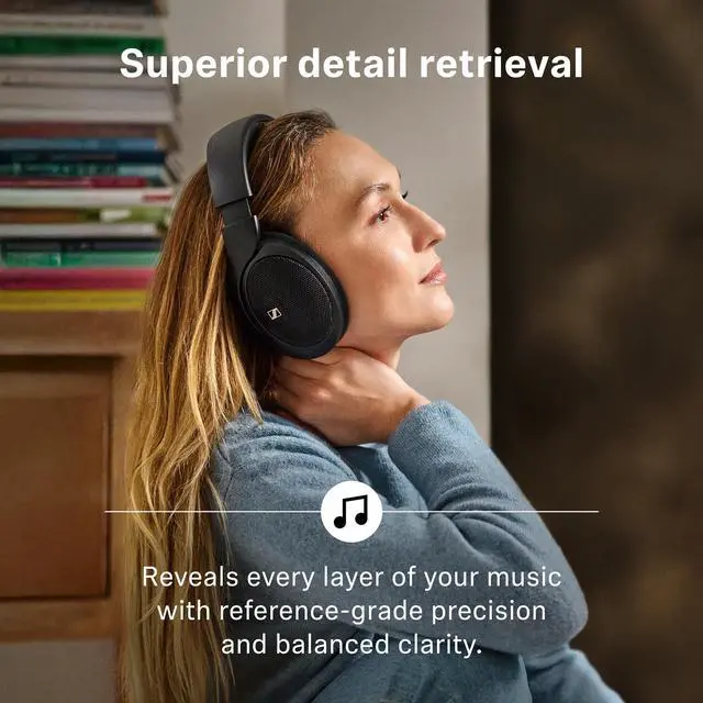Alt view image 4 of 7 - HD 560S Open-Back Over-Ear Wired Headphones, Black