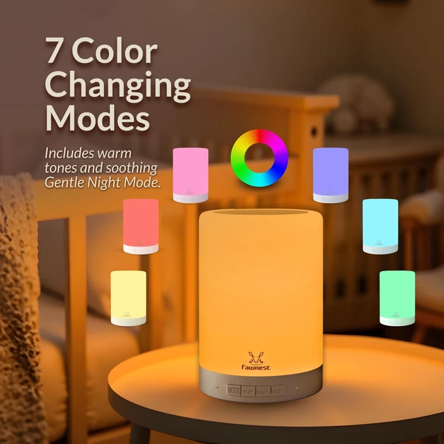 Alt view image 3 of 7 - Baby Night Light Nursery Lamp Wireless Speaker Portable Touch Nightlight for Kids and Toddlers Soft Glow Bedside Lamp