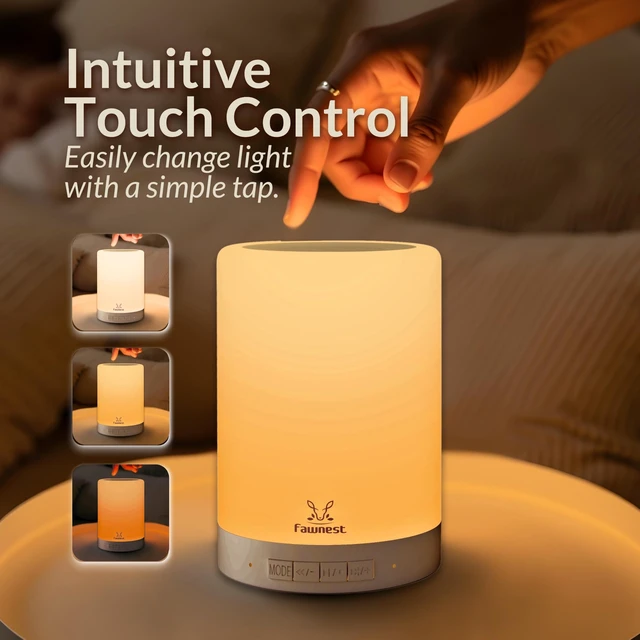 Alt view image 4 of 7 - Baby Night Light Nursery Lamp Wireless Speaker Portable Touch Nightlight for Kids and Toddlers Soft Glow Bedside Lamp