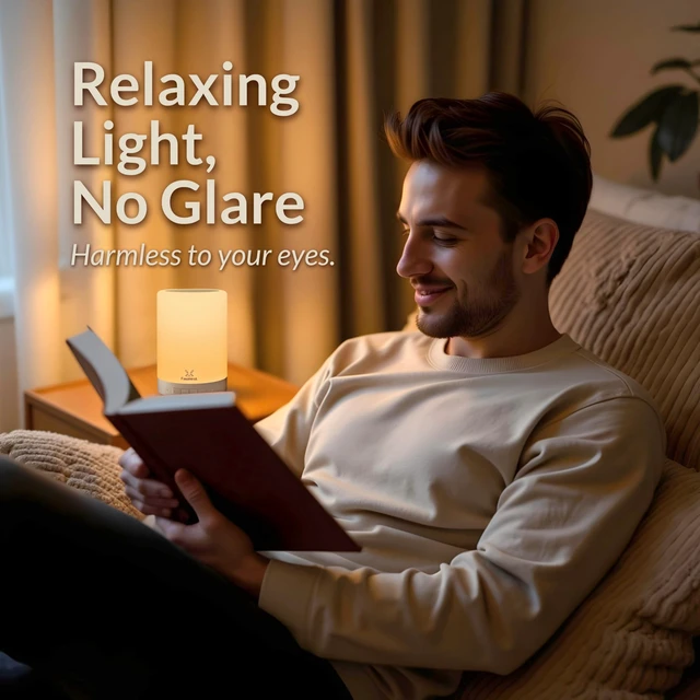 Alt view image 7 of 7 - Baby Night Light Nursery Lamp Wireless Speaker Portable Touch Nightlight for Kids and Toddlers Soft Glow Bedside Lamp