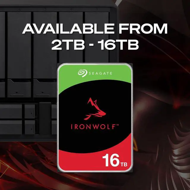 Alt view image 6 of 8 - seagate ironwolf 4tb nas internal hard drive hdd - cmr 3.5 inch sata 6gb/s 5900 rpm 64mb cache for raid network attached storage, rescue services - frustration free packaging (st4000vnz08)
