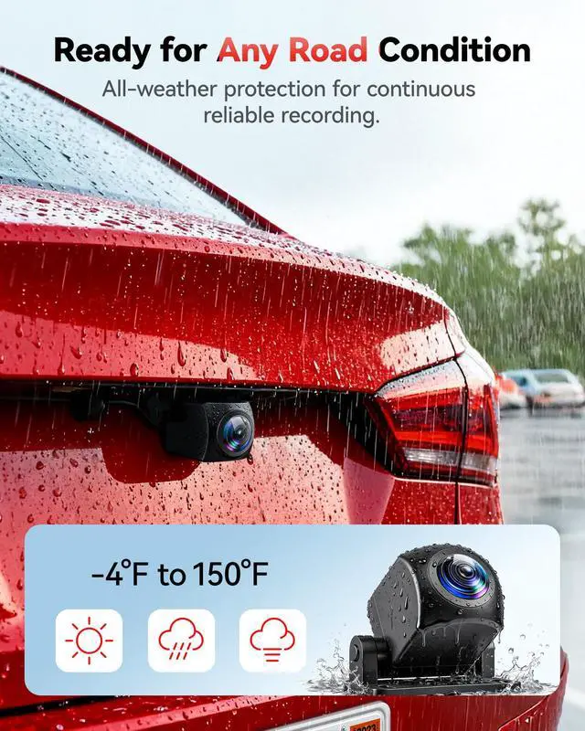 Alt view image 5 of 7 - F7N-N 4K Dash Cam Front and Rear 1080P, 5.8GHz WiFi6-Swift 20 MB/s | 2160P/FHD Car Camera, Precise GPS APP, 3.18" Screen, WDR Night Vision, 170° Wide Angle, Rotatable Mount, 24H Parking Mode