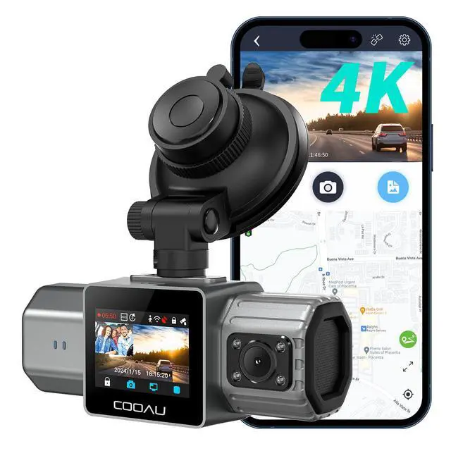 Main image of 4K Dual Dash Cam, Built-in GPS WiFi, 2.5K+1080P Dash Cam Front Inside | Dash Camera with Infrared Night Vision, Parking Mode, Loop Recording, Support 256GB Max