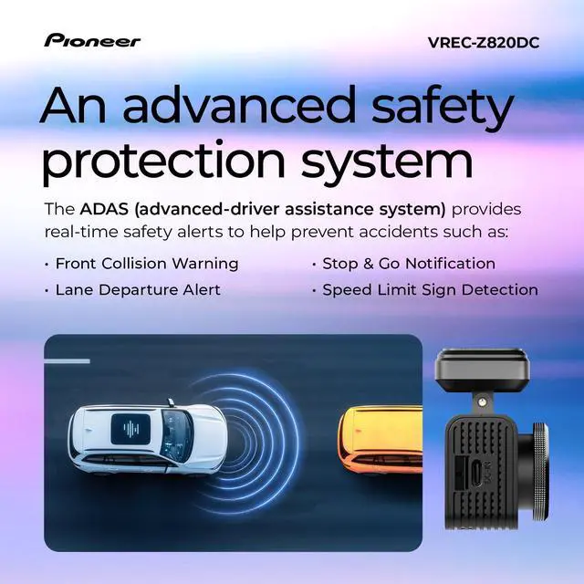 Alt view image 5 of 7 - VREC-Z820DC Premium 4K Dual Dash Cam Front and Rear Car Camera | Ai-Isp Starvis Night Vision, 139 Degree Wide Lens, ADAS Safety Alerts, Built-In GPS, Impact Detection, 24/7 Coverage
