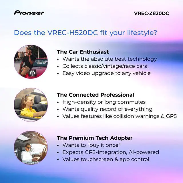 Alt view image 7 of 7 - VREC-Z820DC Premium 4K Dual Dash Cam Front and Rear Car Camera | Ai-Isp Starvis Night Vision, 139 Degree Wide Lens, ADAS Safety Alerts, Built-In GPS, Impact Detection, 24/7 Coverage