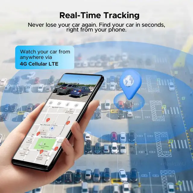 Alt view image 6 of 7 - LAMTTO 4G LTE Dash Cam Front and Inside, Dual Dash Camera with Remote Live View via App, Real-Time GPS Tracking,Radar Parking Monitor, Anti-Theft Car Security Camera for Drivers, Fleet & Family Safety