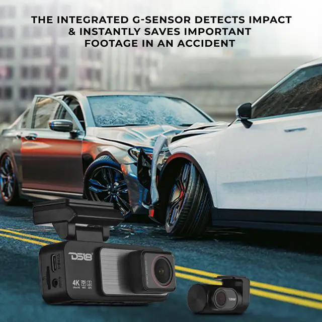 Alt view image 6 of 7 - Eagle-M2 4K Dash Cam Dual Front and Rear, WiFi GPS Dash Cam with Night Vision, Parking Mode, Super Capacitor, Wide Angle, G-Sensor, Includes 64GB microSD Card