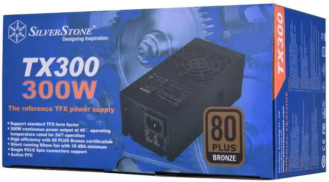 Alt view image 3 of 6 - SilverStone SST-TX300 300 W TFX 80 PLUS BRONZE Certified Active PFC Power Supply