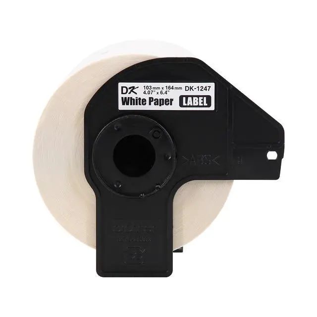 Alt view image 3 of 5 - Genuine DK-12473PK Die-Cut Large Shipping Paper Labels, 4.07 in x 6.4 in (103 mm x 164 mm) Large Shipping White Paper Labels, 180 Labels per Roll, (3) Rolls per Box, DK12473PK