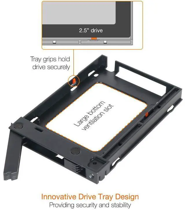 Alt view image 5 of 7 - 2 Bay 2.5 SAS/SATA HDD/SSD Mobile Rack for External 3.5 Bay | ExpressCage MB742SP-B
