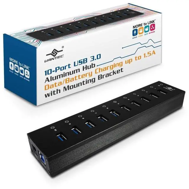 Main image of 10-PORT USB 3.1 HUB WITH POWER ADAPTER