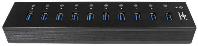 Alt view image 3 of 7 - 10-PORT USB 3.1 HUB WITH POWER ADAPTER
