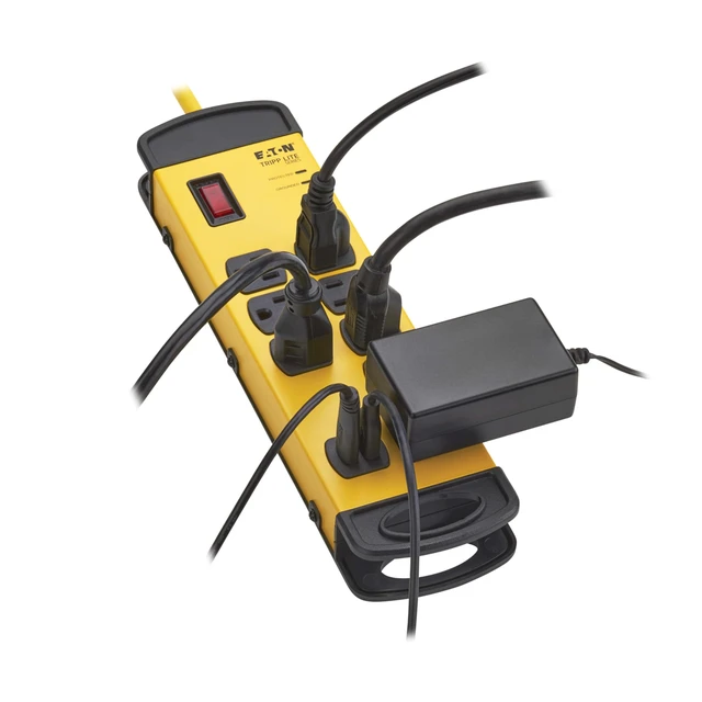 Alt view image 4 of 7 - Eaton TLM825USB 25ft Long Cord Surge Protector with 2 USB Ports Heavy Duty Metal Power Strip, 8 Outlets, 1960 Joules, Manufacturer's & $75,000 Insurance