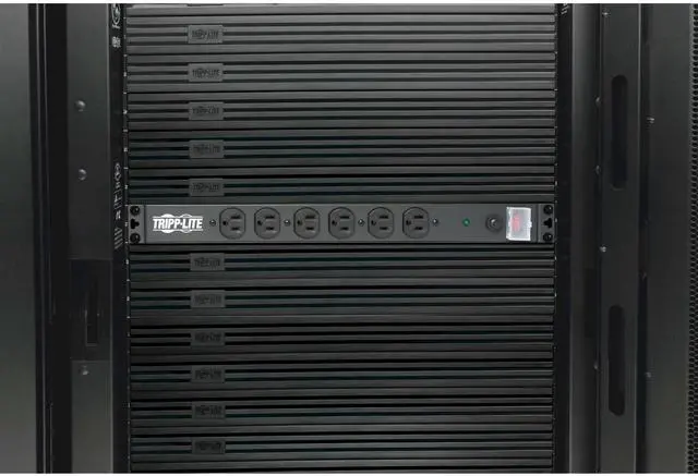 Alt view image 3 of 7 - 14-Outlet Rack Mount Surge Protector Power Strip PDU, 15A, 120V, 3000 Joules, 15ft Cord with 5-15P Plug, 1U Horizontal Rack Mount, Lifetime Manufacturer's Warranty (DRS-1215)
